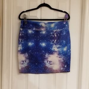 Hot Topic Stretchy Space Skirt